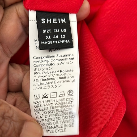 Women’s Red Sequin Thigh Slit Sleeveless Spaghetti Strap Cocktail Party Dress XL - Picture 14 of 14